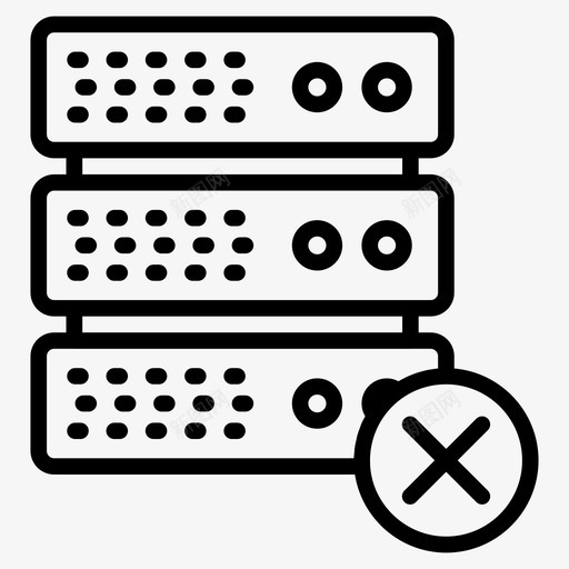 取消服务器数据库删除图标svg_新图网 https://ixintu.com 删除 取消服务器 存储 数据库 方向线图标