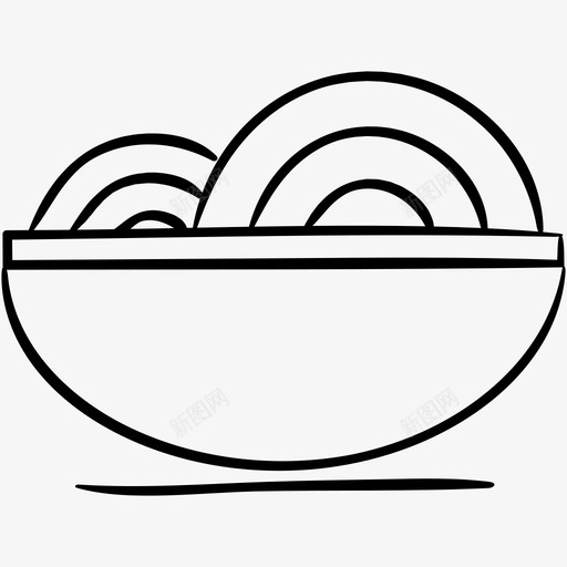 面条碗意大利面图标svg_新图网 https://ixintu.com 图标 意大利 手绘 面条 餐馆
