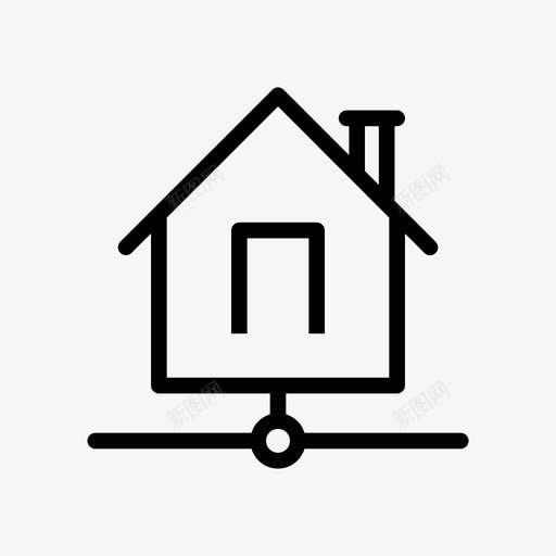 家庭共享连接房屋图标svg_新图网 https://ixintu.com 共享 字形 家庭 房屋 数据库 网络 连接