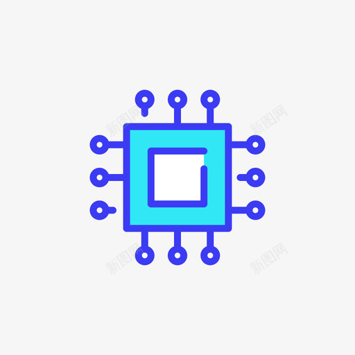 处理器数据存储5线性颜色图标svg_新图网 https://ixintu.com 处理器 存储 数据 线性 颜色