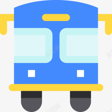 公共汽车交通和物流2平图标图标