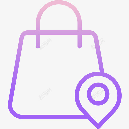 购物袋电子商务123轮廓渐变图标svg_新图网 https://ixintu.com 渐变 电子商务 购物袋 轮廓