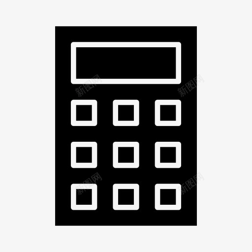 计算器计算计数图标svg_新图网 https://ixintu.com 电子技术字形 计数 计算 计算器