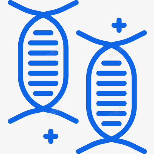 Dna科学82蓝色图标svg_新图网 https://ixintu.com Dna 科学82 蓝色