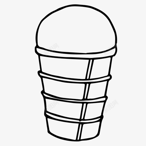 冰淇淋甜点手绘图标svg_新图网 https://ixintu.com 冰淇淋 夏季 手绘 甜品 甜点