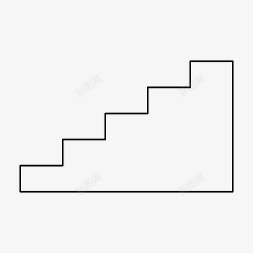 楼梯向下住宅装修图标svg_新图网 https://ixintu.com 住宅装修 向上 向下 楼梯