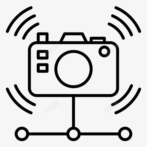 相机网络照片图标svg_新图网 https://ixintu.com 技术 摄影 智能 照片 相机 网络