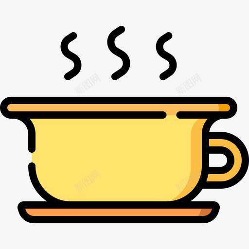 咖啡杯24小时睡眠时间线性颜色图标svg_新图网 https://ixintu.com 24小时 咖啡杯 时间 睡眠 线性 颜色