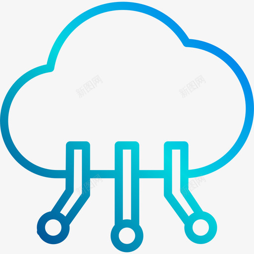 云网络数字营销95线性梯度图标svg_新图网 https://ixintu.com 云网 数字 梯度 线性 网络 营销
