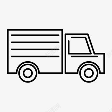 箱式货车汽车运输图标图标