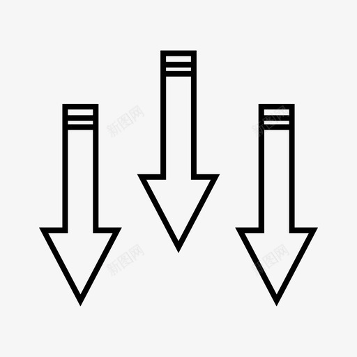 下箭头丢失图标svg_新图网 https://ixintu.com 下线 下载 丢失 保存 箭头