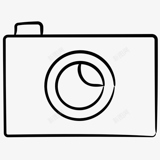 相机摄影电子手绘图标svg_新图网 https://ixintu.com 摄影 电子手绘图标 相机