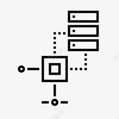网络数据库主机服务器图标图标