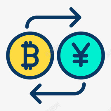 比特币比特币98线性颜色图标图标