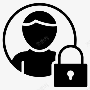 安全帐户锁专用图标图标