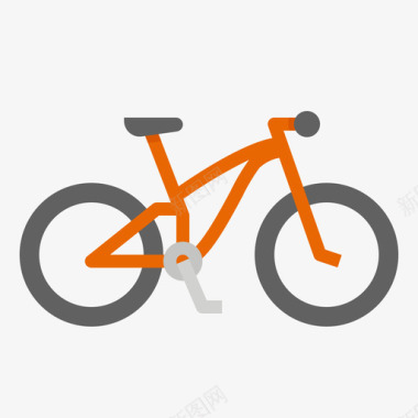山地27号自行车平坦图标图标