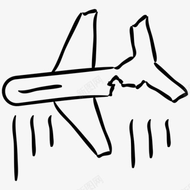 飞机事故飞机坠毁飞行事故图标图标