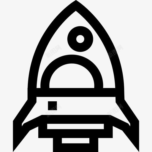 火箭儿童玩具7线性图标svg_新图网 https://ixintu.com 儿童玩具 火箭 线性