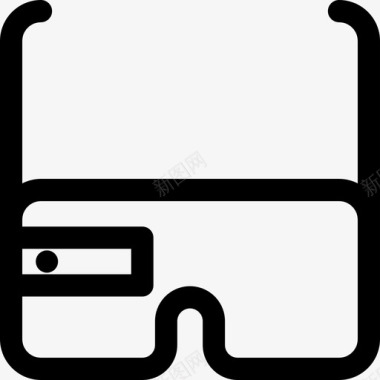 谷歌眼镜电子42线性图标图标