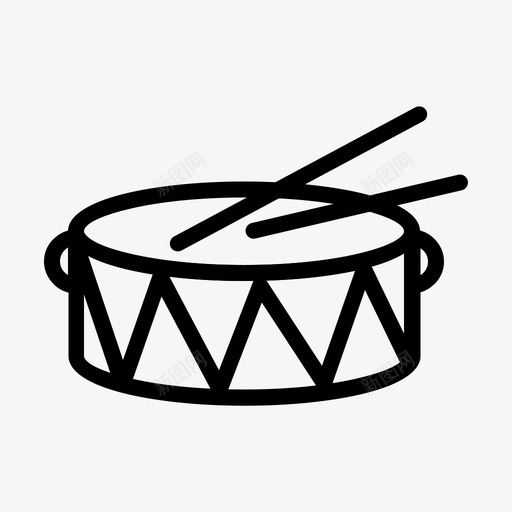 鼓乐器音乐图标svg_新图网 https://ixintu.com 乐器 游行 音乐