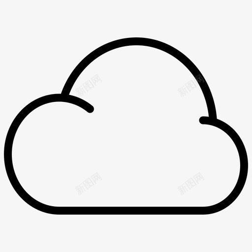 云云计算云服务图标svg_新图网 https://ixintu.com 云计算 天气 天空 季节 服务
