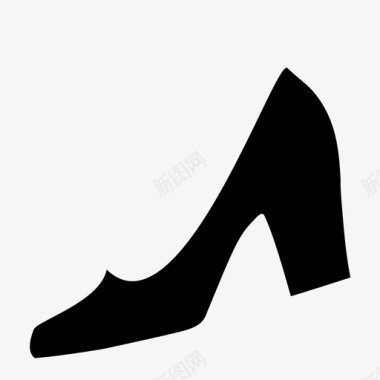 高跟鞋中跟女鞋图标图标