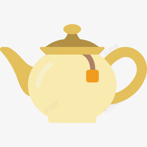 茶壶英国5扁平图标svg_新图网 https://ixintu.com 扁平 英国5 茶壶