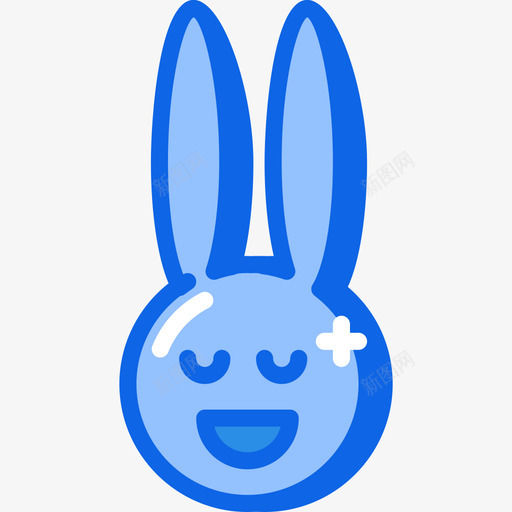 复活节兔子假日43蓝色图标svg_新图网 https://ixintu.com 假日43 复活节兔子 蓝色
