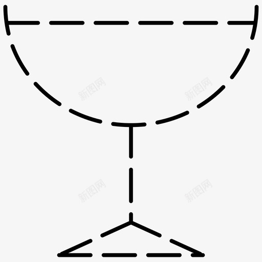 杯子饮料葡萄酒图标svg_新图网 https://ixintu.com 杯子 葡萄酒 饮料 饮料虚线图标