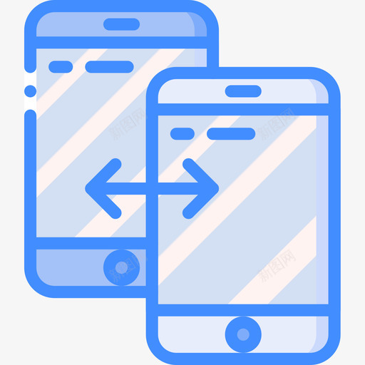 智能手机响应式35蓝色图标svg_新图网 https://ixintu.com 响应 手机 智能 蓝色 设计