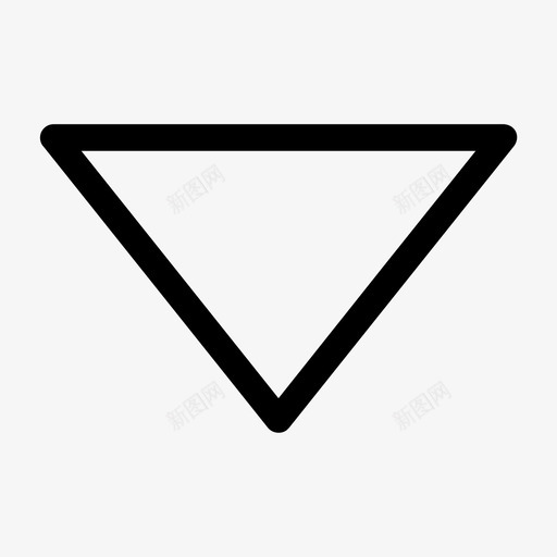 三角形向下几何图标svg_新图网 https://ixintu.com 三角形 三角形形状 几何 向下 形状 数学