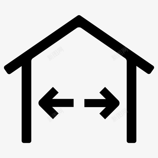 容量尺寸房屋图标svg_新图网 https://ixintu.com 容量 尺寸 平方米 房屋