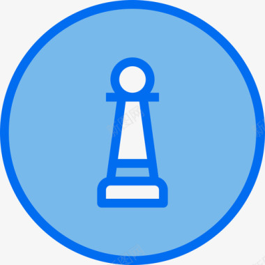 国际象棋营销92蓝色图标图标