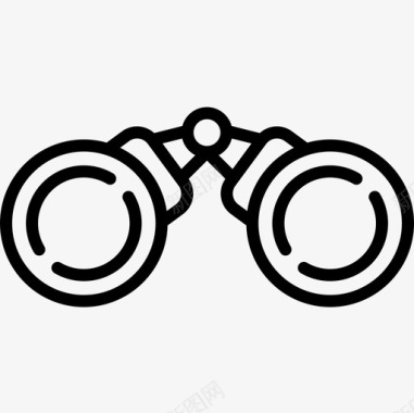 双筒望远镜67直线图标图标