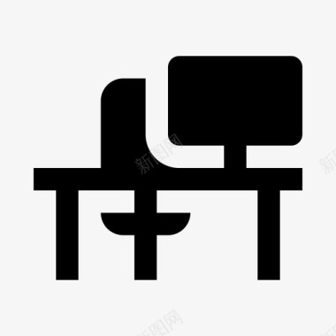 工作场所椅子桌子图标图标