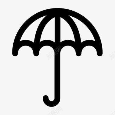 伞银行保护图标图标