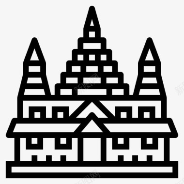 死亡寺庙泰国图标图标