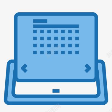 日历应用程序4蓝色图标图标