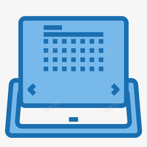 日历应用程序4蓝色图标svg_新图网 https://ixintu.com 应用程序 日历 蓝色