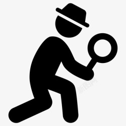 调查侦探线索犯罪图标高清图片