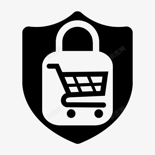 安全购物电子商务保护图标svg_新图网 https://ixintu.com 保护 安全 电子商务 购物