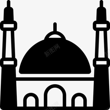 清真寺建筑伊斯坦布尔图标图标