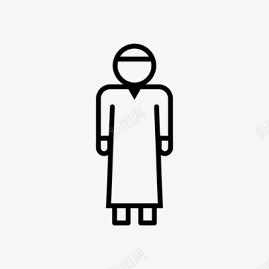 穆斯林男子穆斯林男子服装穆斯林人图标图标