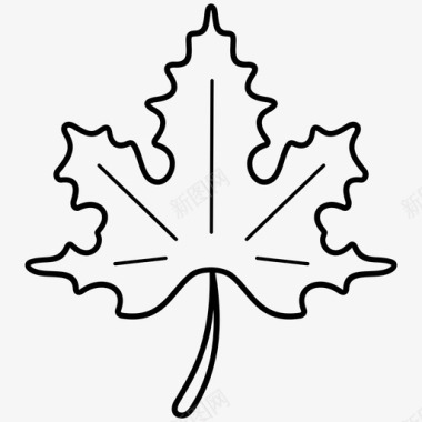秋叶加拿大枫叶图标图标