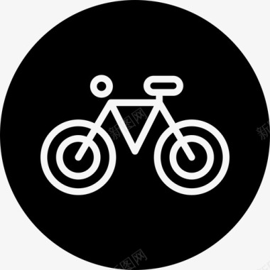 自行车运动运动徽章图标图标