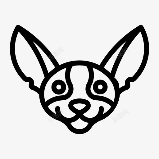 吉娃娃品种狗图标svg_新图网 https://ixintu.com 吉娃娃 品种 宠物 最小的 狗 狗品种