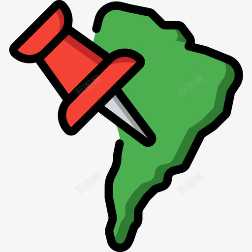 南美洲南美洲4线性颜色图标svg_新图网 https://ixintu.com 南美洲 南美洲4 线性颜色
