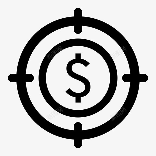 目标财务资金图标svg_新图网 https://ixintu.com 目标 目标和目标 财务 资金