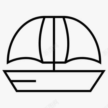 帆船夏令图标图标