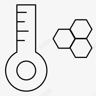 温度温度计生化细线图标图标